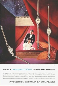 Vintage 1961 Give A Hamilton Watch The Watch Worthy Of Diamonds Advertisement - Picture 1 of 1