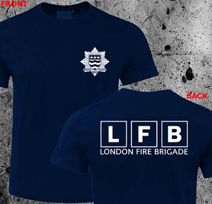 London Fire Brigade LFB UK United Kingdom Firefighter T-shirt - Picture 1 of 3