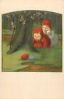 Illustrator Pauli Ebner children Easter fantasy 1920s postcard