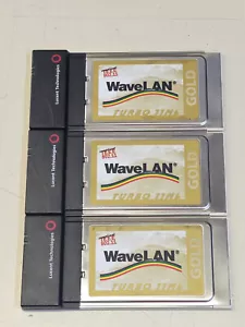 LOT of 3 Lucent Technologies WaveLAN GOLD Turbo 11b PCMCIA Cards 012600A TESTED - Picture 1 of 6