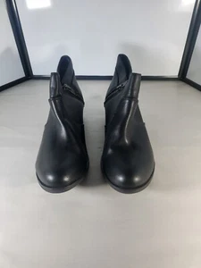 AMERICAN RAG Abby Ankle Booties Black Size 6M New in Box Smooth Faux Leather - Picture 1 of 12