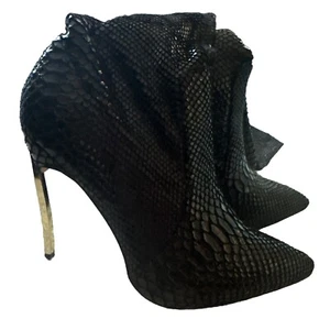 Rumbidzo über Knie Kunst Schlangenleder spitz zulaufend Stilettos dehnbar Stiefel 9 - Bild 1 von 12