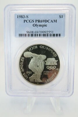 1983-S PCGS PR69DCAM Olympic $1 Modern Commemorative Silver Proof - Image 1 of 2