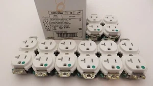 8 Stück Leviton 8300-SGW Krankenhausqualität manipulationssichere Aufnahme - weiß - Bild 1 von 3