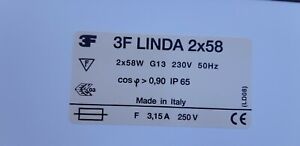 Plafoniera 3F Linda 2x58w neon IP65 usate ma in perfette condizioni