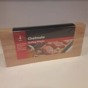 Tablones de parrilla de cedro Chefmate 4 piezas nuevas barbacoa - Imagen 1 de 6