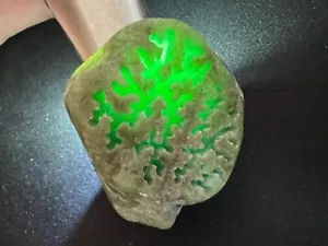 64g Genuine Burmese Hou Jiang Natural Green Jadeite Jade Rough Raw Stone Rare - Picture 1 of 13