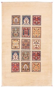 Alfombra oriental kazaja 133x80 cm anudada a mano lana nómada Carpet Rug corredor - Imagen 1 de 10