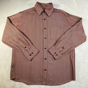 Camisa Ecko Unlimited Para Hombre Mediana Roja Espiga Rayas Doble Cuello Abotonado - Imagen 1 de 14