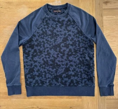 MICHAEL KORS Patterned Jumper Blue Camo Style Print - Sweatshirt - Size Large — 第 1/4 张图片