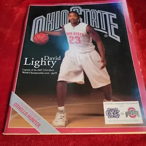 11-28-2007 Ohio State No Caro Tar Heels Basketball Program Ticket David Lighty - Picture 1 of 9
