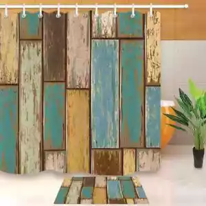 Paint Board Waterproof Bathroom Polyester Shower Curtain Liner Water Resistant - Imagen 1 de 8