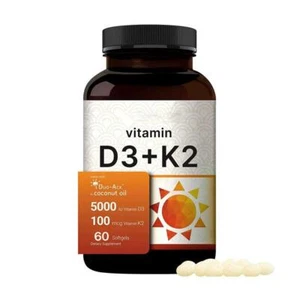 Vitamin K2 with D3 5000 IU Supplement, BioPerine Capsules, Immune Health - Bild 1 von 7