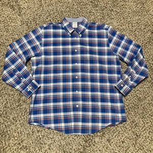 Camicia uomo Brooks Brothers taglia XL Regent blu senza ferro a quadri - Foto 1 di 6