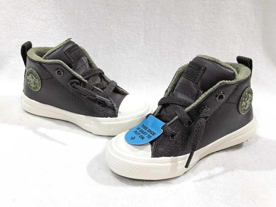 Botas Converse CTAS Street Marrón Medio Top Para Niños Pequeños-Talla 6/7/8/10 NWB A01530C Foto 1 de 4