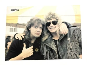RECORTE DE PÓSTER PINUP DE PÁGINA COMPLETA METALLICA / LARS ULRICH / DOKKEN / REVISTA RATT - Imagen 1 de 2