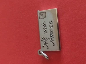 Al mio Amore , ti amo 18K white gold love letter Envelope Necklase - Picture 1 of 11