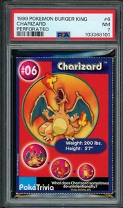 Carta Pokémon Charizard Burger King Emperarada Rara 1999 - PSA 7 casi nueva - Imagen 1 de 2