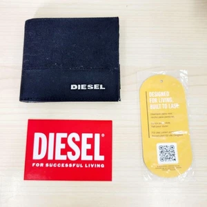 Diesel Men Cordura Bifold Wallet Black DESIGNED FOR LIVING, BUILT TO LAST Luxury - Picture 1 of 5