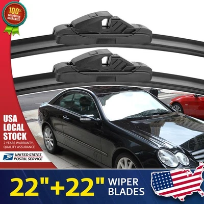FOR Mercedes-Benz C280 2006-2007 C320 2004-2005 Windshield Wiper Blades 22"22" - Image 1 of 4