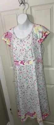 Hanna Andersson Floral Cotton Dress Zip  Pink Women’s M - Image 1 of 4