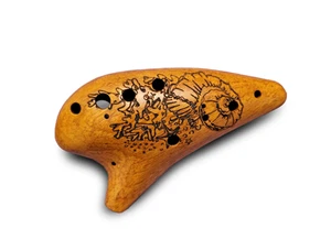 12 Hole Wooden Tenor Ocarina "La Mer" - The Ocean's Whisper - New - Picture 1 of 3
