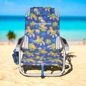 Tommy Bahama Strandkorb Pineapple Lay Flat Multi Position Rucksack Stuhl - Bild 1 von 12