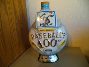 Vintage Jim Beam Flasche Dekanter Baseballs 100th Anniversary LEER 1969 - Bild 1 von 6