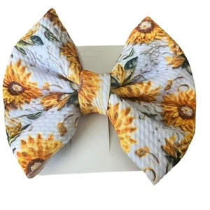 New 5" Sunflowers Hairbow - Picture 1 of 4
