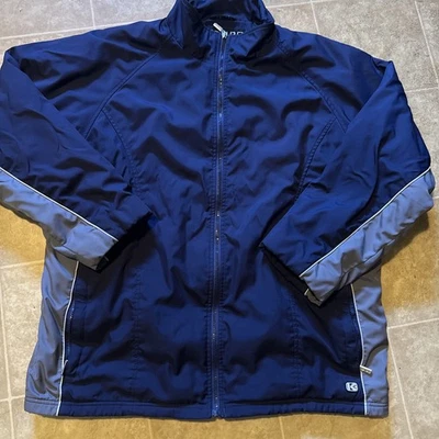 VTG Kenpo Men’s Sz XL Hiking Jacket Navy Gray Fleece Lined Full Zip - Image 1 of 4