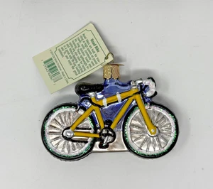 Old World Christmas Ornament Road Bike Bicycle Hand Blown Glass Cycling 2019 NEW - Picture 1 of 9