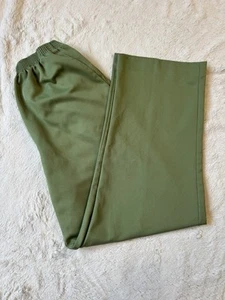 Alfred Dunner Womens Pull On Pants w/ Pockets Sz 10 Green Polyester 26in Inseam - Picture 1 of 6