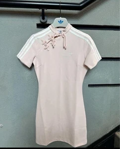 Adidas Originals KB6410 Chinese Style Limited Pink Cheongsam T-Shirt Dress L - Picture 1 of 6