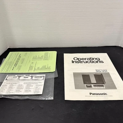 Sistema de música estéreo Panasonic SG-V01 manual de instrucciones de funcionamiento con insertos Foto 1 de 4