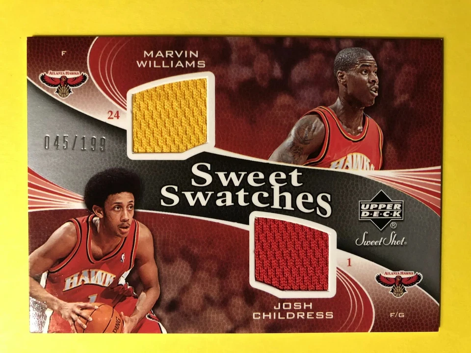 2006/2007 upper deck Marvin Williams/Josh childress duel swatches SSD-WC 045/199 - Image 1 of 3