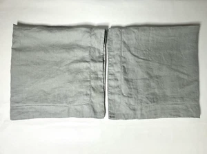 2 Keramik Scheune Euro Kissen Shams Leinen grüner Schirm 24"" x 24"" vielleicht Salbei? - Bild 1 von 4