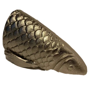Koi Fish~Cast Aluminum~ Wall Mount Art~Front Half Of Koi Fish~Perfect For Cabin - Picture 1 of 11