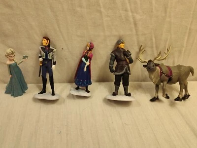 Lote de 5 mini figuras de acción de Disney Frozen - Anna Elsa Kristoff Sven Prince Hans Foto 1 de 3