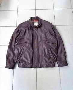 Vintage Avant Garde men biker boxy leather jacket s. L - Picture 1 of 9