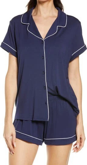 Nordstrom Moonlight Eco Short Pajamas navy blue SIZE SMALL. - Image 1 of 1
