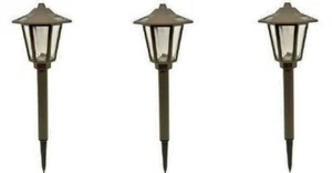 Threshold Solar Pathway Lights 3 Pack,15inch Brown (Real Glass) ~ (New Others) - Picture 1 of 3