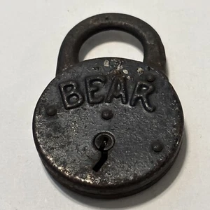 Vintage Tool Steel Independent Six Lever Padlock Lock No Keys Locked T218 - Picture 1 of 11
