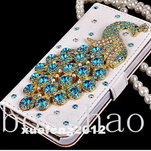 For T-Mobile REVVL 7/7 Pro Bling Peacock Leather Flip Wallet Case phone Cover - Picture 1 of 15