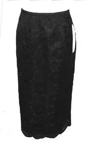 New Skirt, Norton McNaughton, all-Lace Lined Midi Washable Black MSRP-$44.00 16 - Picture 1 of 9