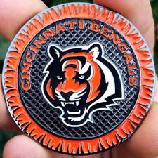 PREMIUM NFL Cincinnati Bengals Poker Card Guard Chip Protector Golf Marker Coin 