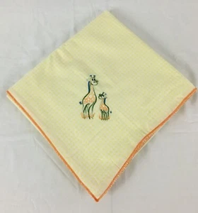 Yellow Giraffe Blanket Mother and Baby 42" x 45" - Picture 1 of 5