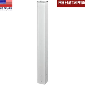 Heavy Duty Ground Mounting Post Locking Mailboxes Steel Installation Kit White - Picture 1 of 8