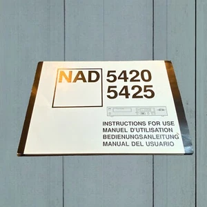 NAD 5420 Compact Disc CD Player Operating Instructions Manual - Picture 1 of 1