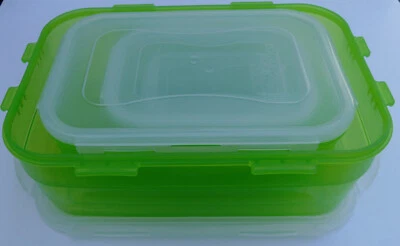 LOCK&LOCK 4er-Set Dosen limette ineinander stapelbar 170ml-2,1Liter B-Ware Boxen - Bild 1 von 2