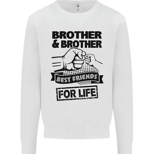 Brother & Brother Friends for Life Funny Kids Sweatshirt Jumper - Picture 1 of 87